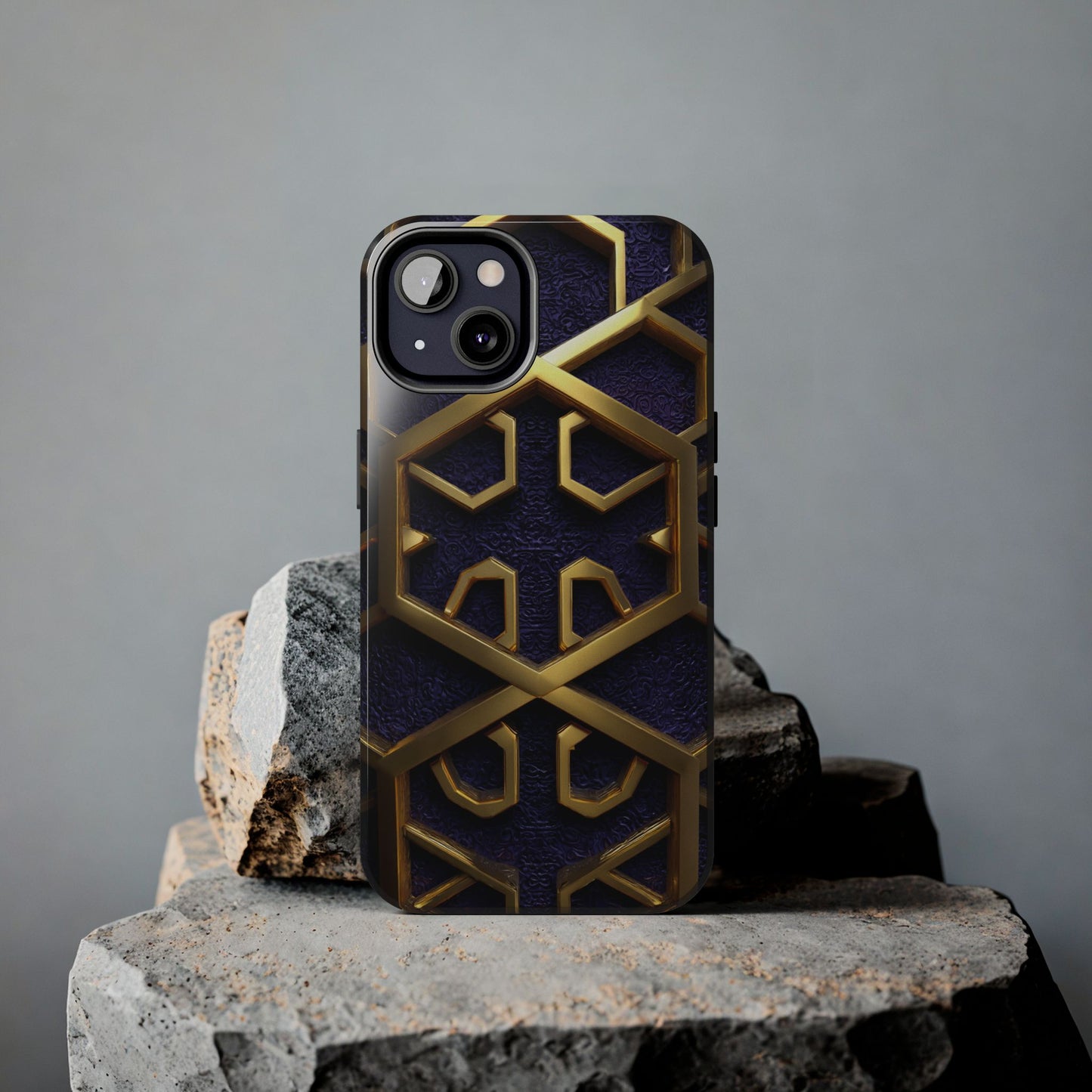 Elegant Geometric Tough Phone Case by Skipper – Durable Stylish Protection & Creative Gift for Tech Lovers