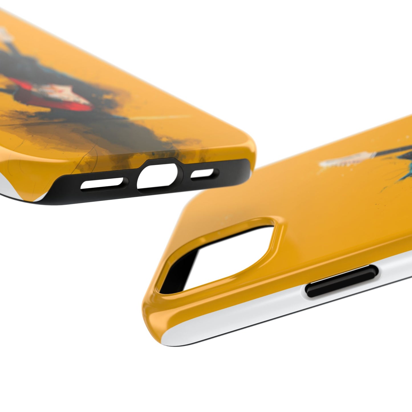 Black Cat Playing Red Guitar Tough Phone Case