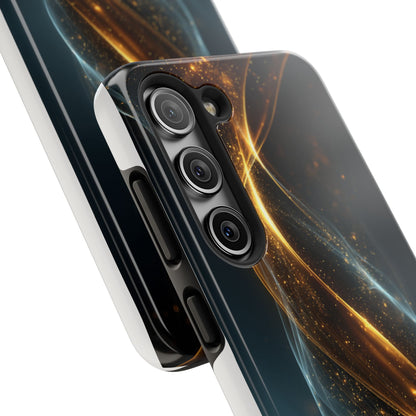 Stylish Tough Phone Case with Elegant Swirl Design