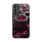 Neon Nexus: Hexwave Hive | Pink Cyber Grid Phone Case by Skipper