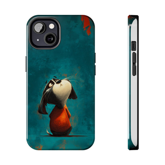 Whimsical Dog Tough Phone Case - Perfect for Pet Lovers!