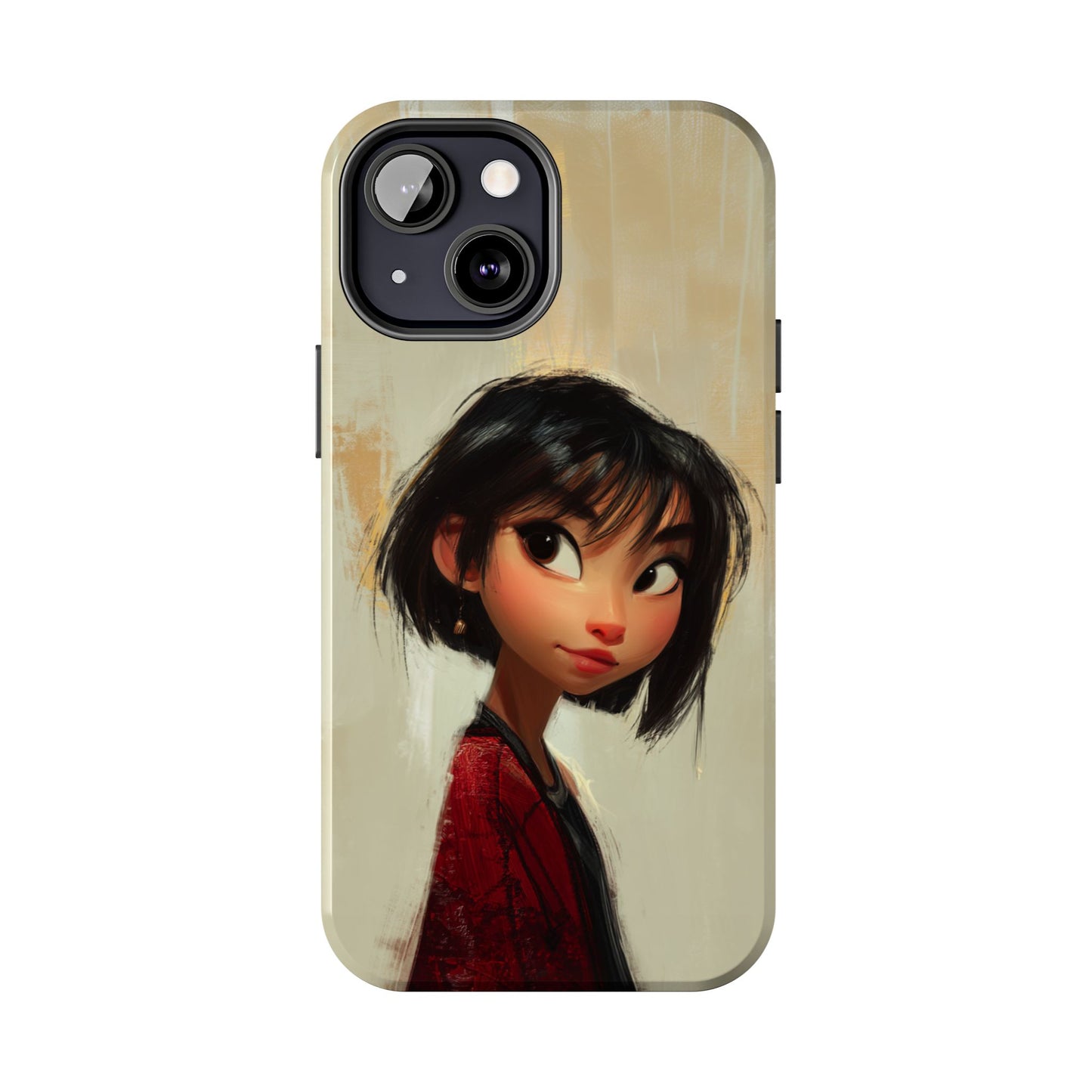 Artistic Tough Phone Case - Cute Character Design for Kids and Teens