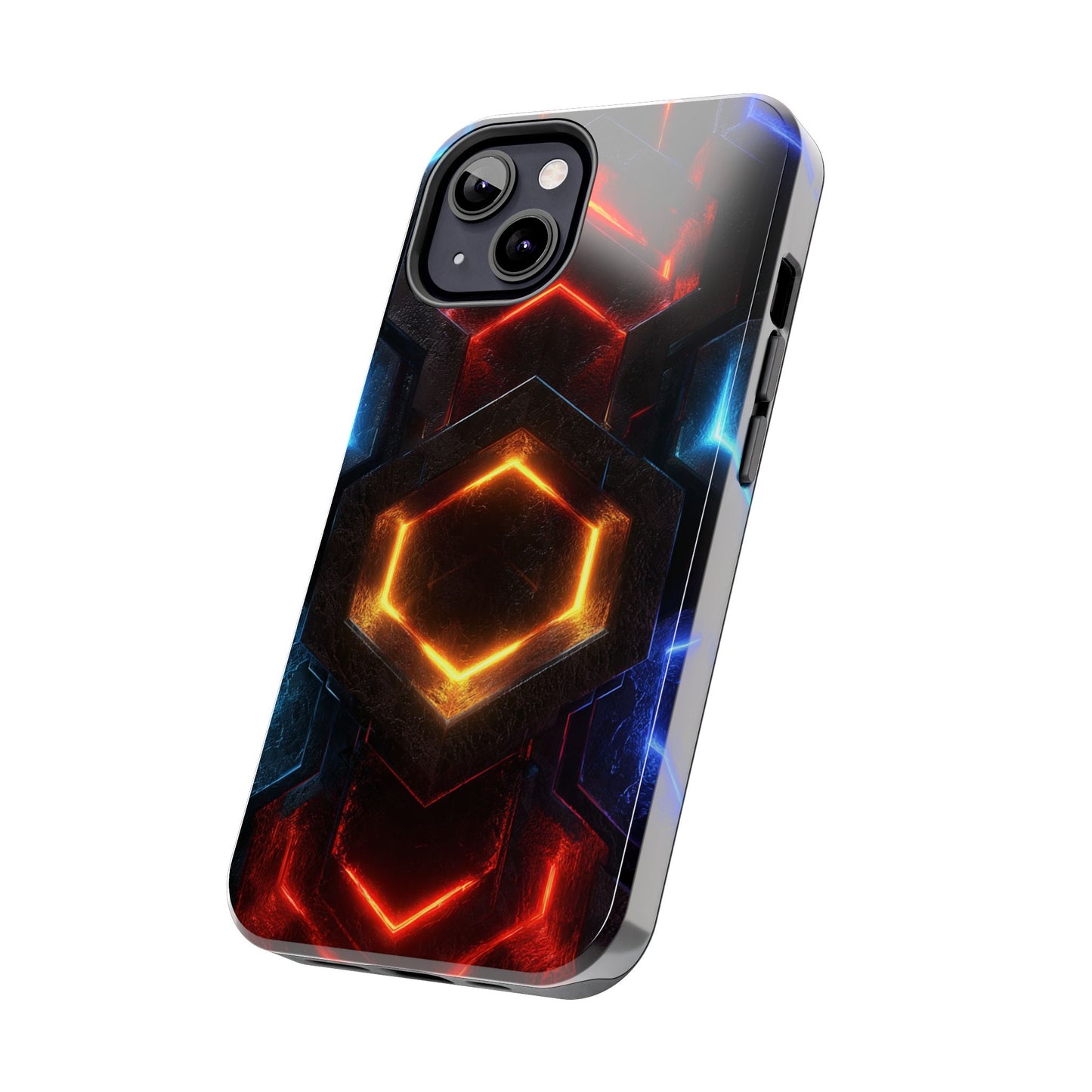 Portal Matrix Neon Nexus Phone Case - Dimensional Gateway Design by Artist Skipper | Premium Red Energy Phone Cover