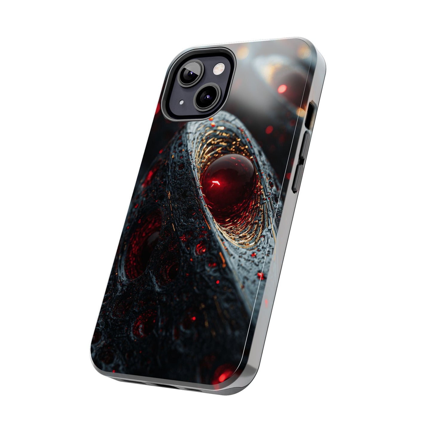 Red Galaxy Tough Phone Case, Unique Phone Covers, Durable Mobile Cases, Gift for Tech Lovers, Space-Themed Phone Accessory