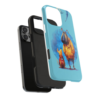 Whimsical Dog-Themed Tough Phone Case for Pet Lovers