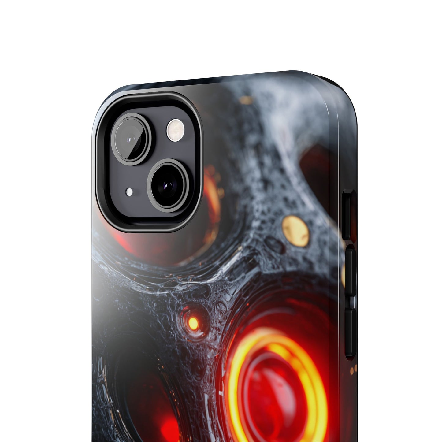 Sci-fi phone case with modern cosmic patterns by Skipper