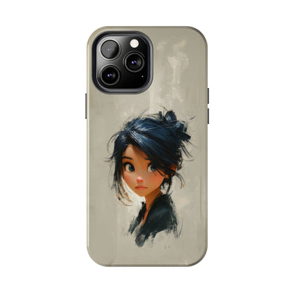 Artistic Tough Phone Case – Unique Portrait Design for Creatives