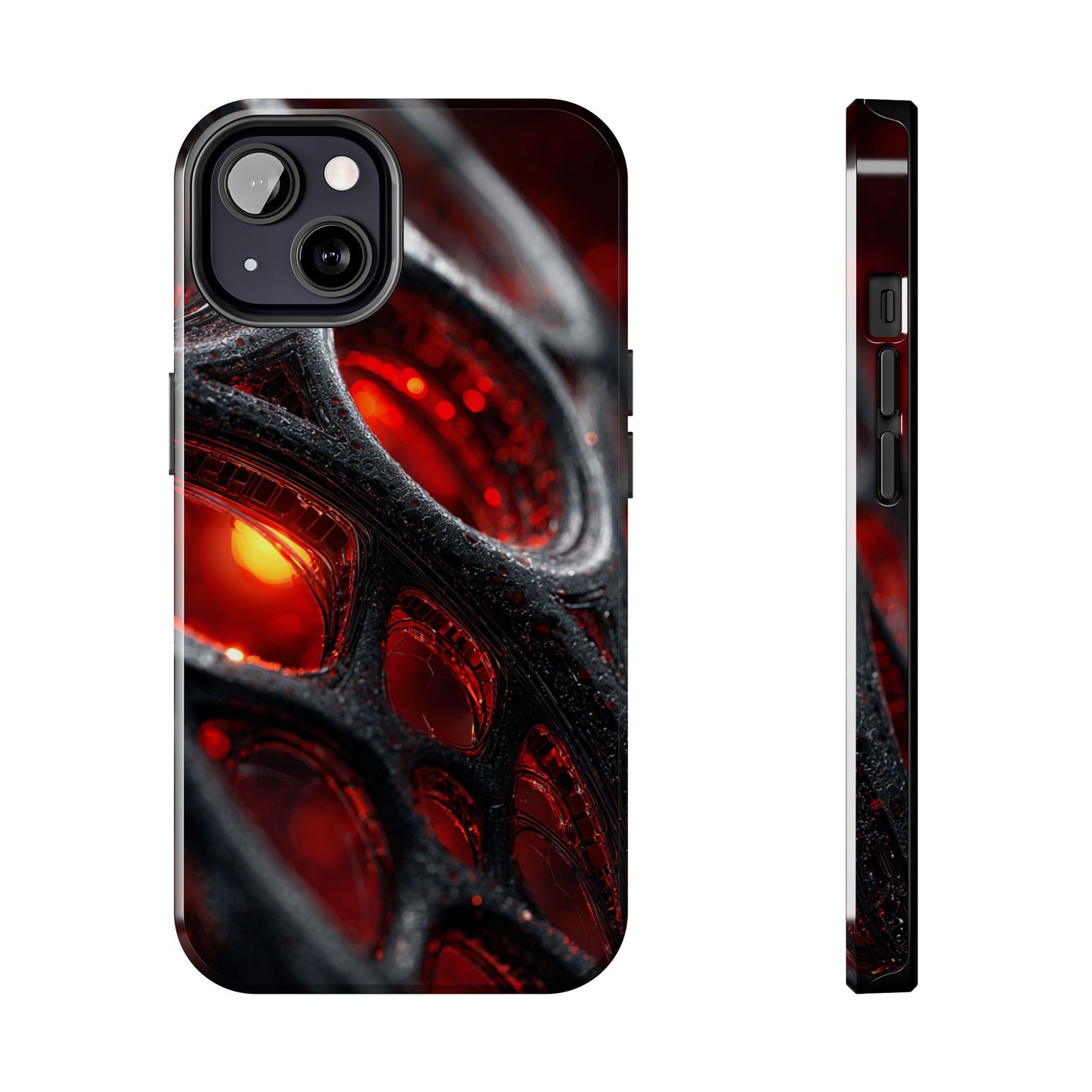 Red Spiderweb Tough Phone Case, Durable Cell Phone Cover, Unique Gift for Tech Lovers, Stylish Protection, Trendy Accessories