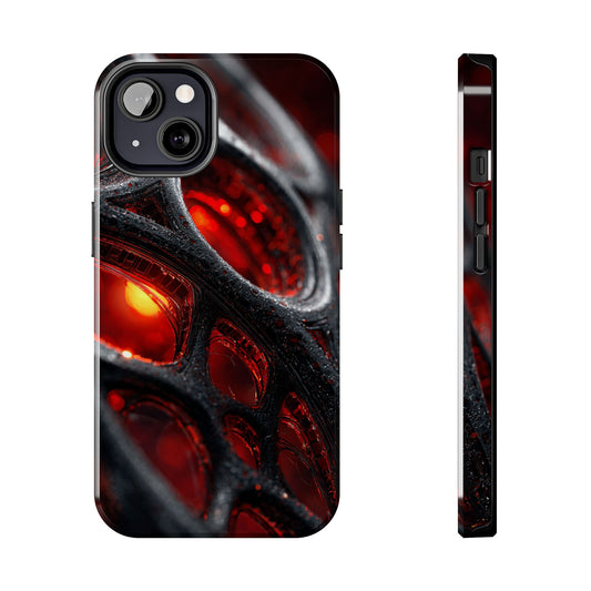 Red Spiderweb Tough Phone Case, Durable Cell Phone Cover, Unique Gift for Tech Lovers, Stylish Protection, Trendy Accessories