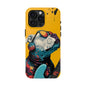 French Bulldog with Orange Sunglasses and Headphones Tough Phone Case