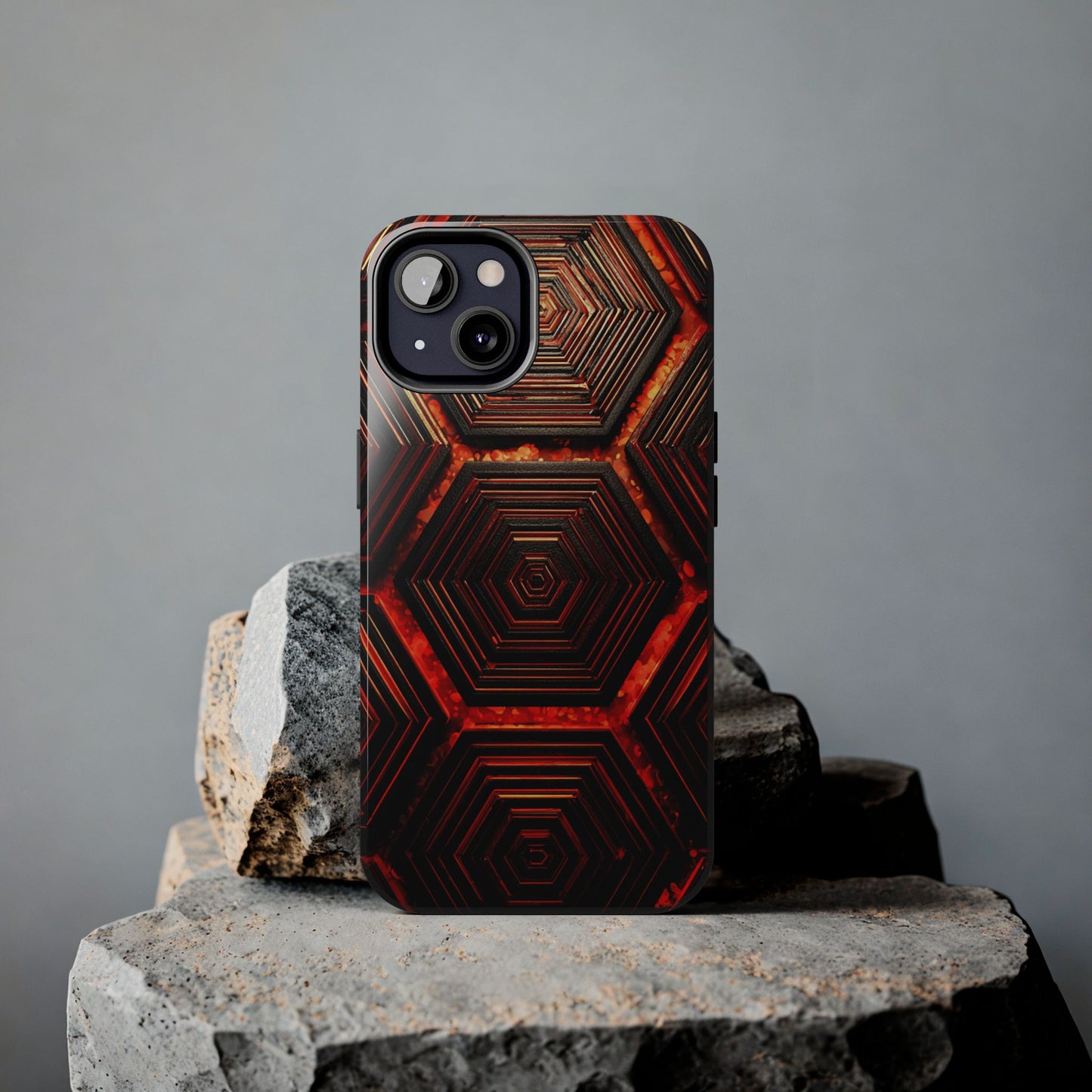Hexagonal Pattern Tough Phone Case | Durable Tech Protection | Gift for Trendsetters