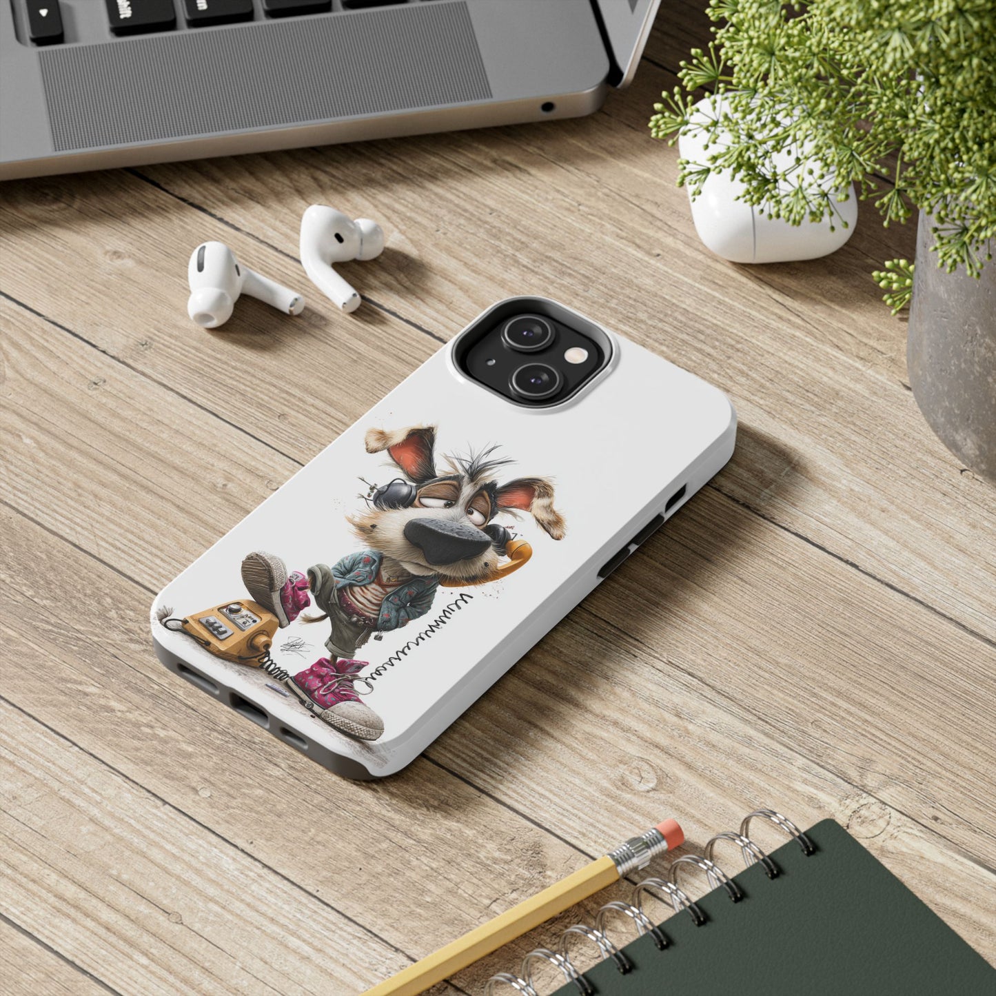 Whimsical Dog Phone Case by Skipper – Tough Protection & Cute Art for Pet Lovers