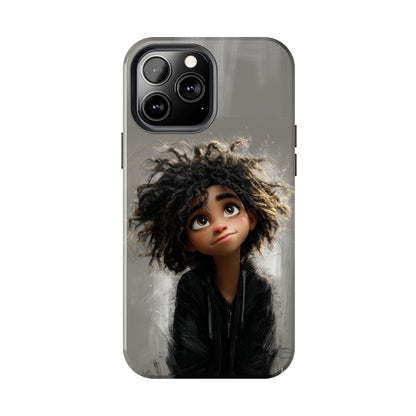 Artistic Tough Phone Case - Unique Character Design for Creative Souls