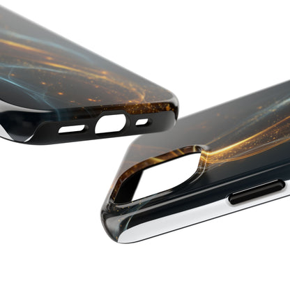 Stylish Tough Phone Case with Elegant Swirl Design