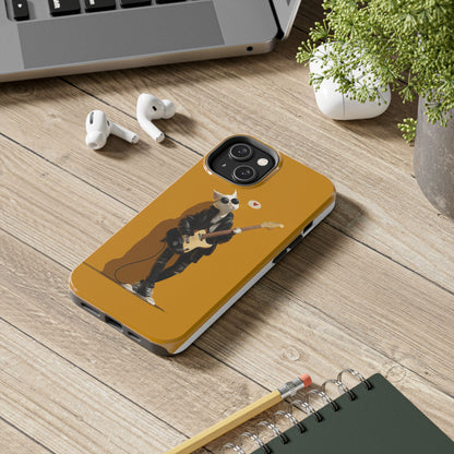 Cool Cat with Sunglasses Playing Guitar Tough Phone Case