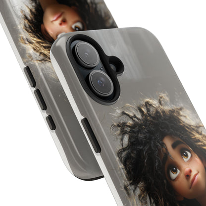 Artistic Tough Phone Case - Unique Character Design for Creative Souls