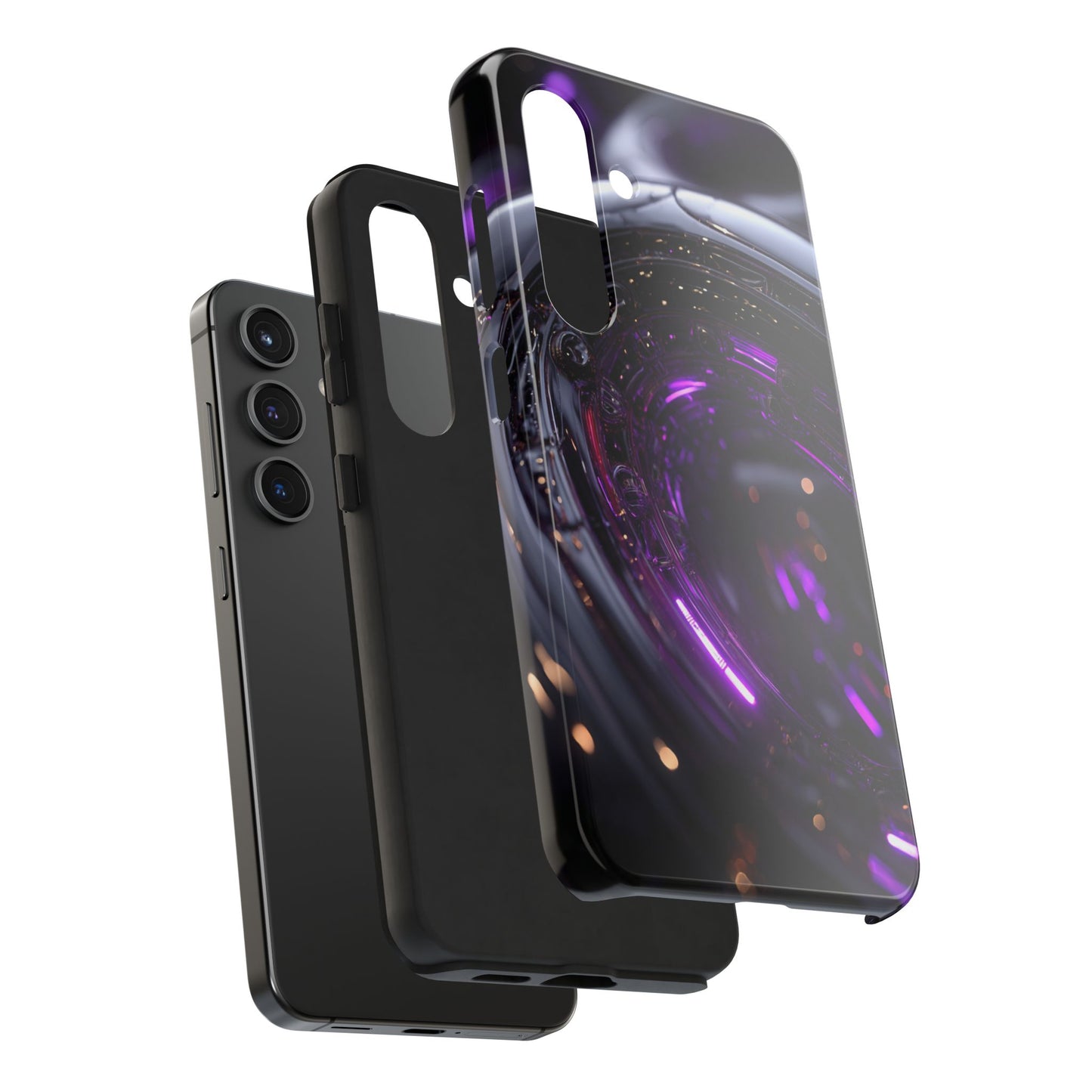 Stylish Tough Phone Case | Purple Glow Design, Durable Electronics Protection, Unique Phone Accessory, Trendy Tech Gift