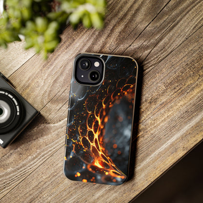 Skipper artistic phone case with fiery futuristic theme