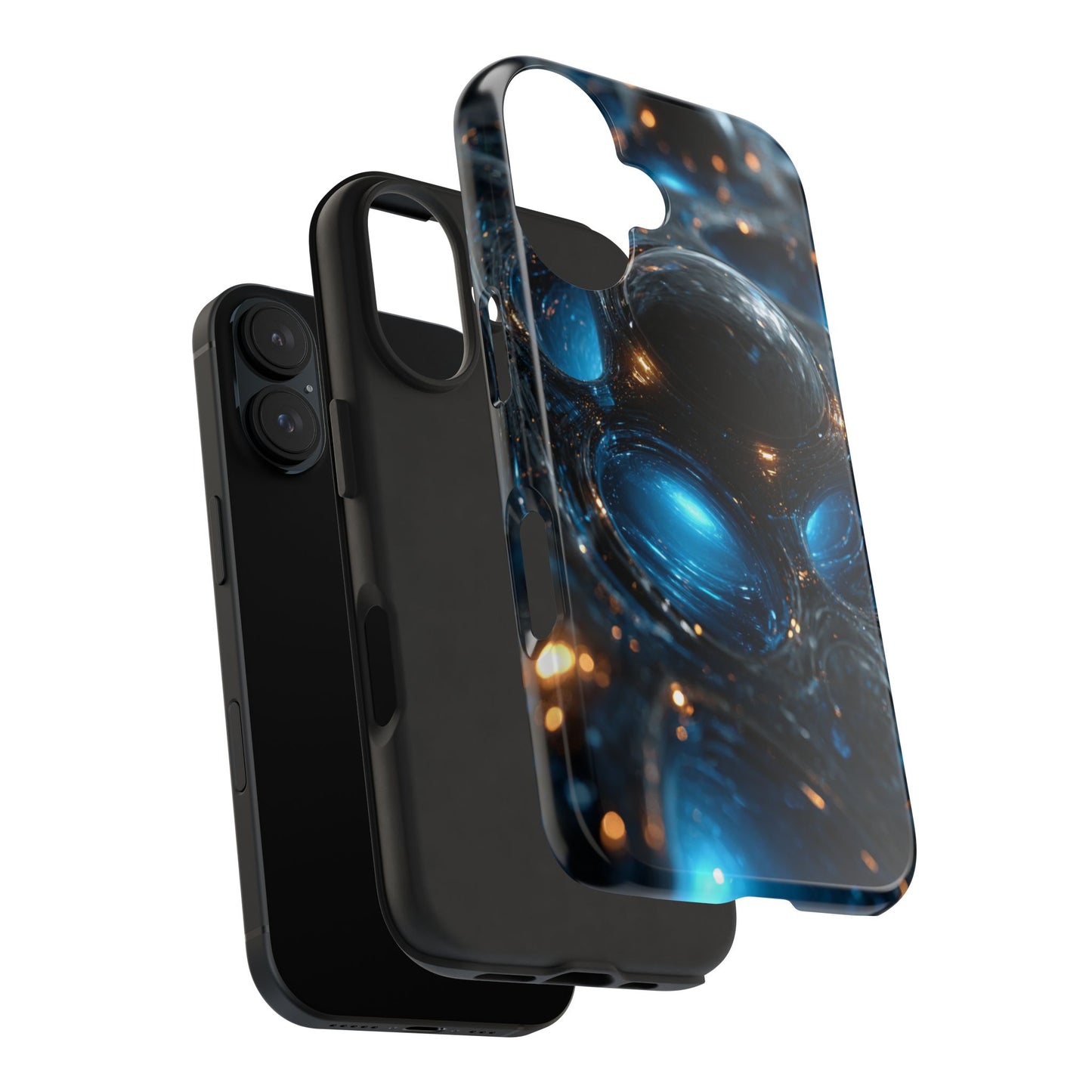  Vibrant blue patterns, futuristic edge, and shockproof protection in one perfect case.