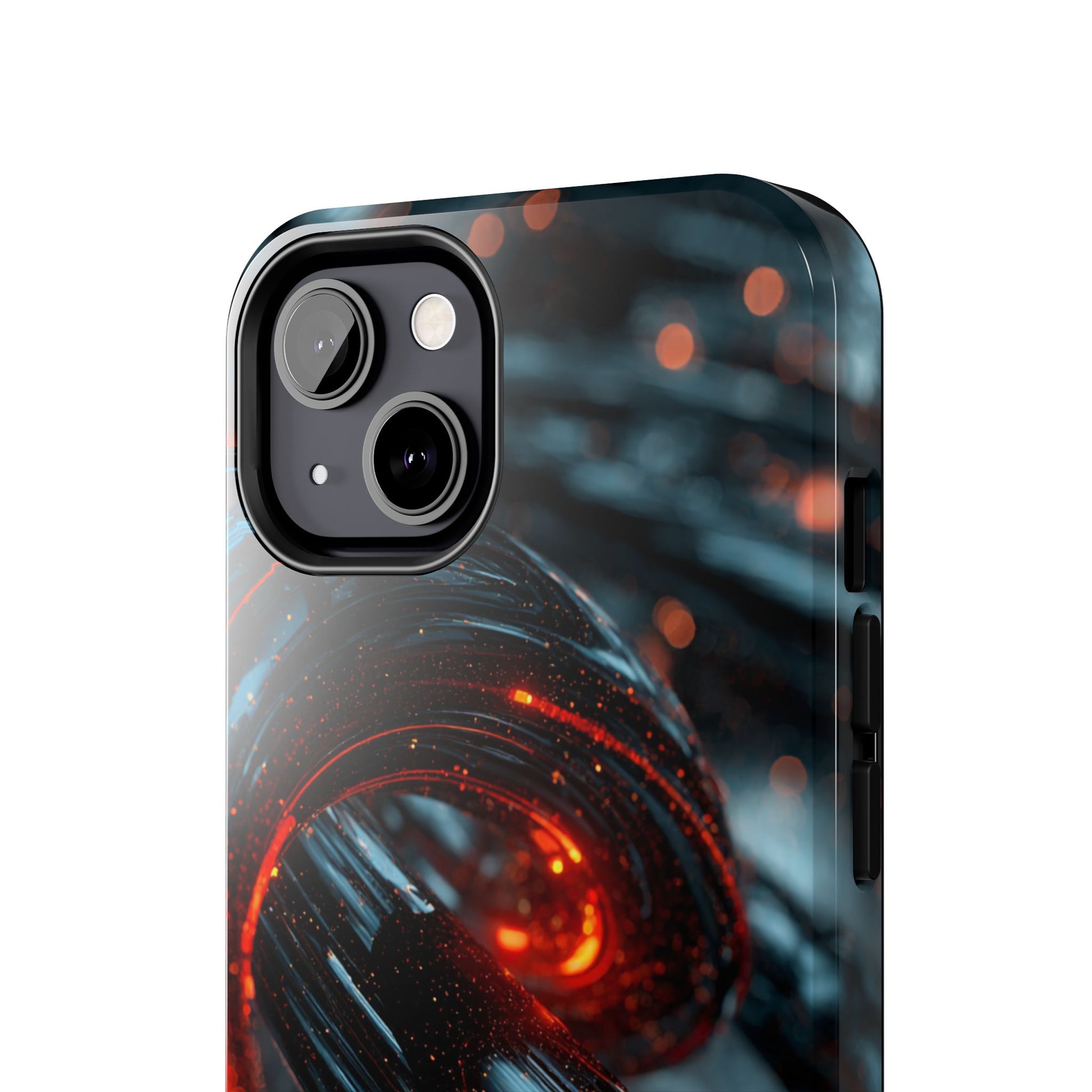 Stylish phone accessory showcasing bold lava artwork