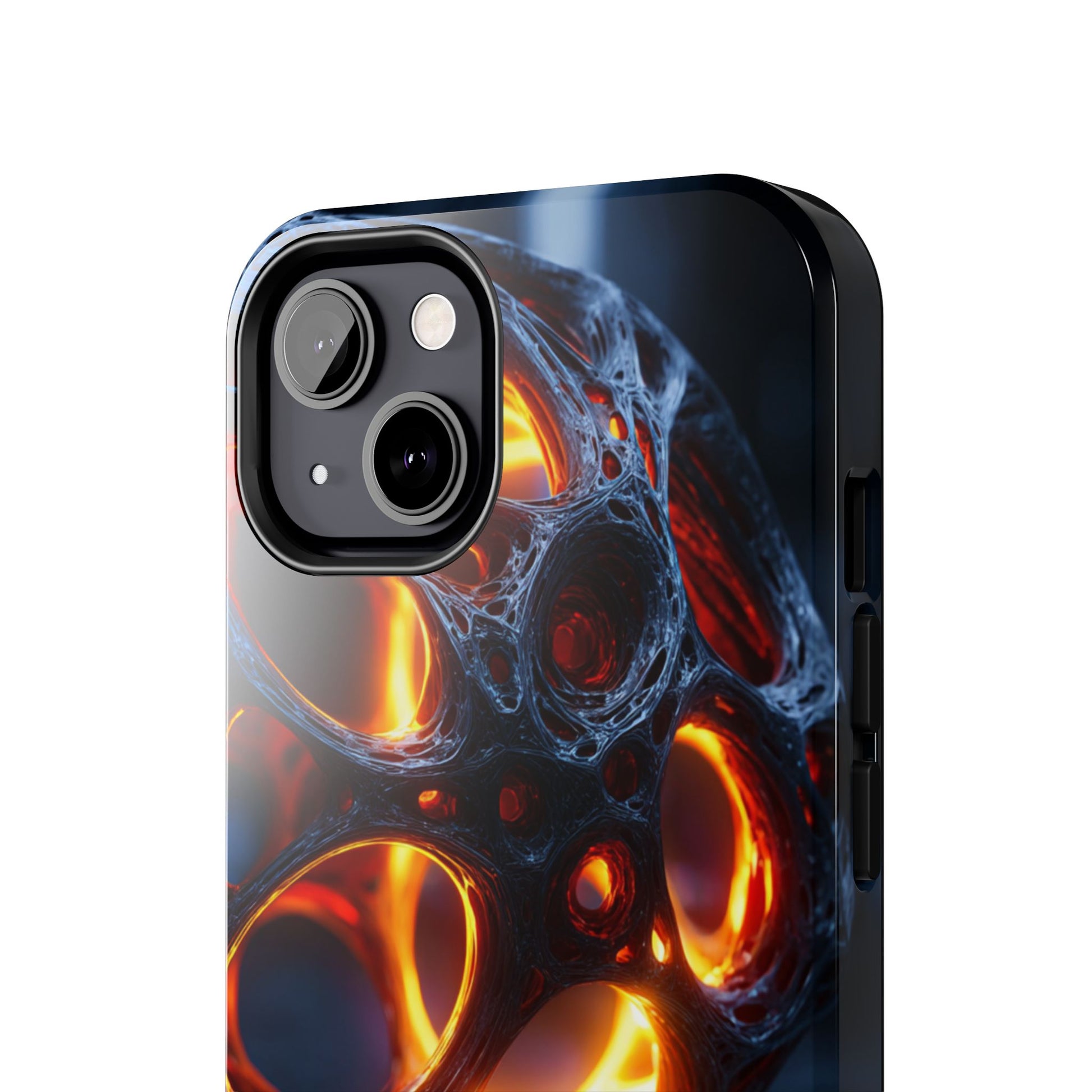 Tough phone case with futuristic pattern