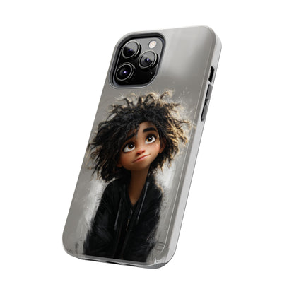 Artistic Tough Phone Case - Unique Character Design for Creative Souls