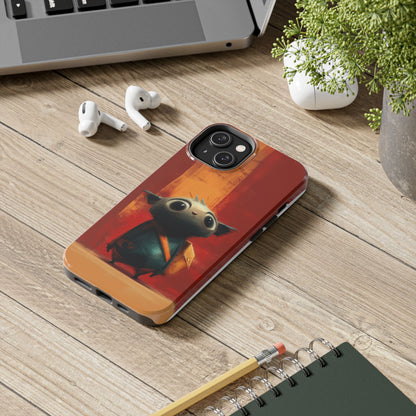 Adventurous Character Tough Phone Case - Durable Protection for Creative Souls