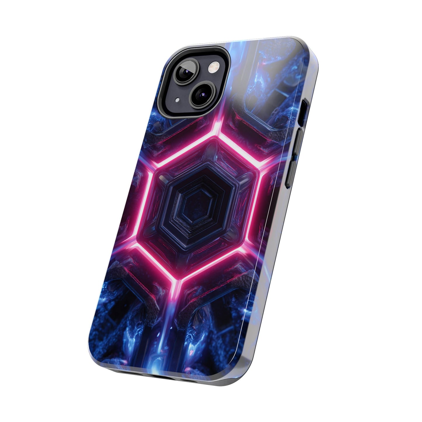 Cybernetic Core Neon Nexus Phone Case - Premium Futuristic Design by Artist Skipper | Glowing Orange Circuit Protection