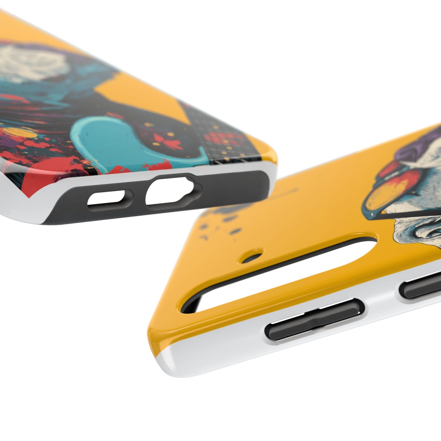French Bulldog with Orange Sunglasses and Headphones Tough Phone Case