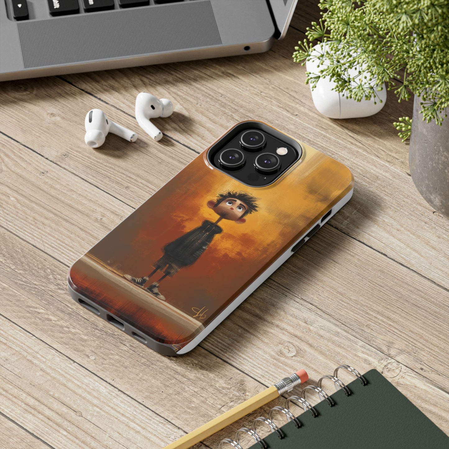 Unique Tough Phone Cases with Artistic Boy Design - Perfect for Kids and Teens