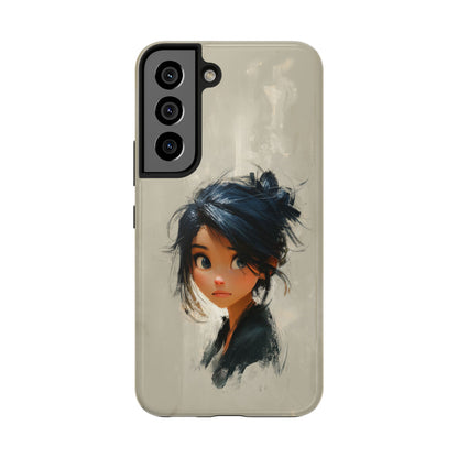 Artistic Tough Phone Case – Unique Portrait Design for Creatives