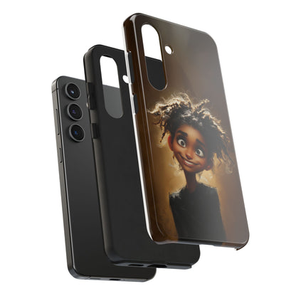 Whimsical Tough Phone Case with Playful Character Design