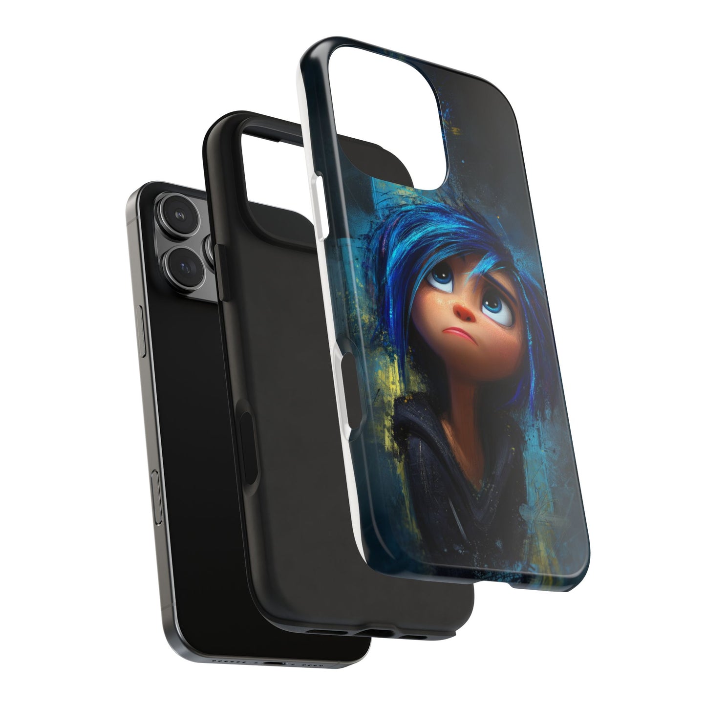Unique Artsy Tough Phone Case – Emotional Abstract Design for Creative Souls