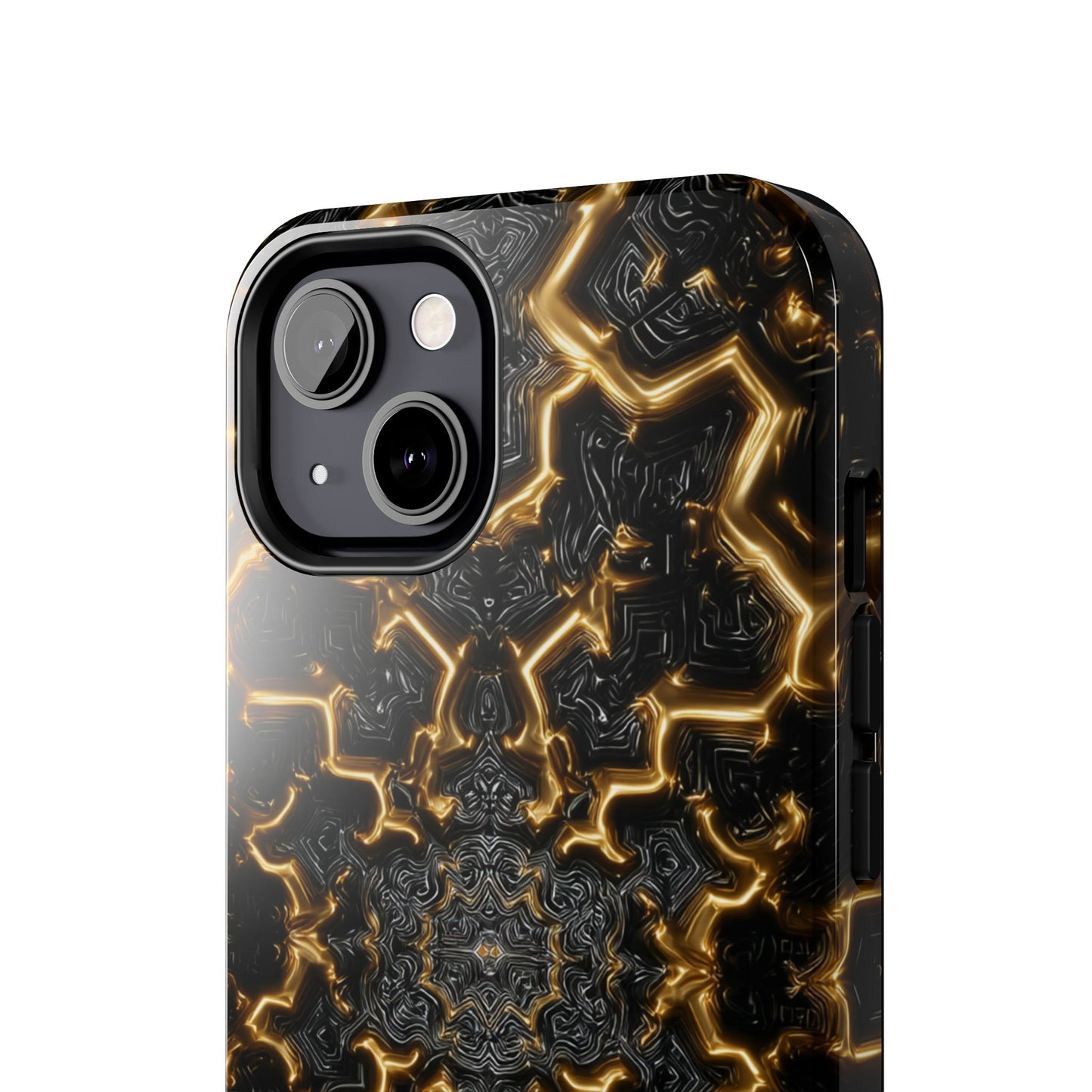 Unique Tough Phone Case with Bold Gold Pattern by Skipper – Durable Stylish Protection & Gift for Tech Lovers