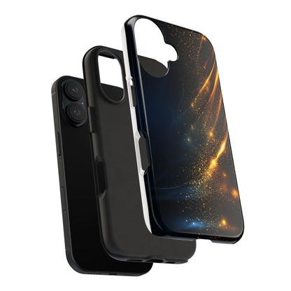 Galaxy Glitter Tough Phone Case - Shockproof Protection for iPhone
