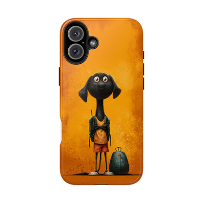 Cute Dog Art Tough Phone Case for Animal Lovers