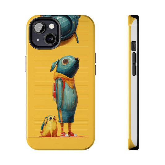 Colorful Animal Art Tough Phone Case - Perfect for Pet Lovers & Kids