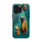 Whimsical Cat Adventure Tough Phone Case - Unique Design for Animal Lovers
