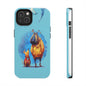 Whimsical Dog-Themed Tough Phone Case for Pet Lovers