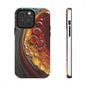 Artistic Tough Phone Case - Abstract Lava Design