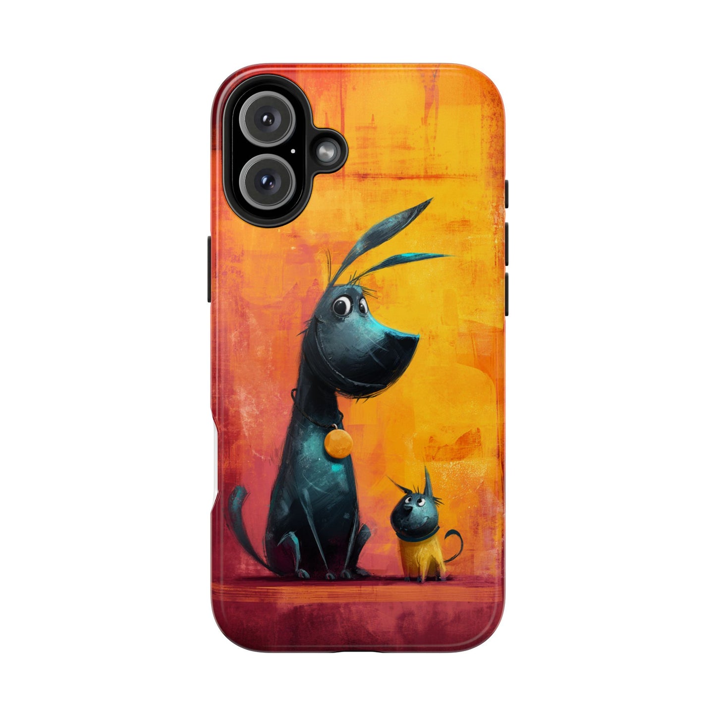Colorful Dog & Cat Tough Phone Case – Fun Pet Lover Accessory