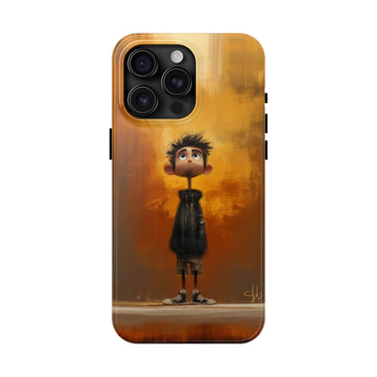 Unique Tough Phone Cases with Artistic Boy Design - Perfect for Kids and Teens