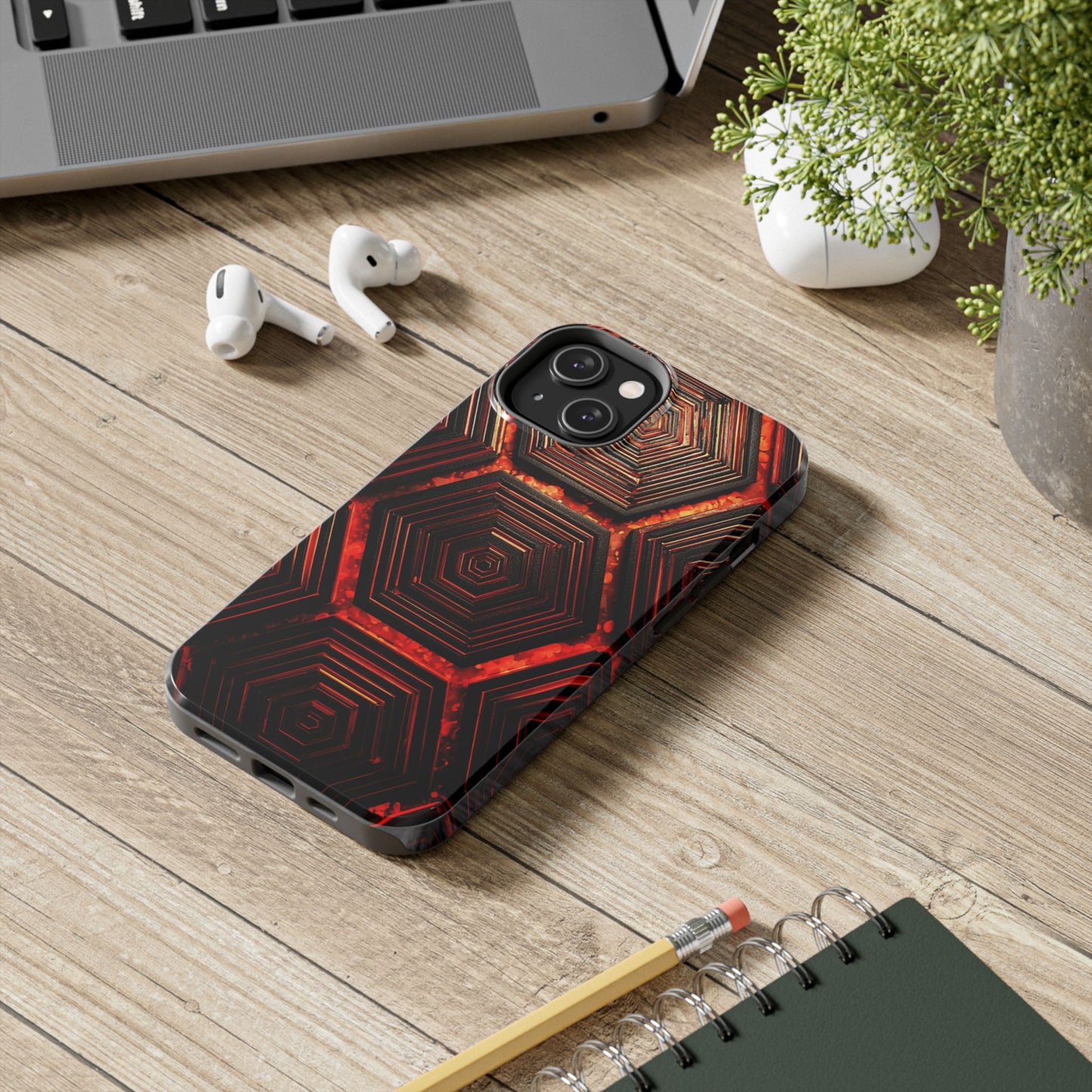 Hexagonal Pattern Tough Phone Case | Durable Tech Protection | Gift for Trendsetters