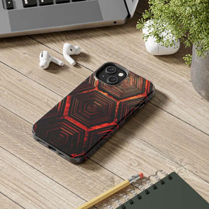 Hexagonal Pattern Tough Phone Case | Durable Tech Protection | Gift for Trendsetters