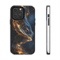 Elegant Gold Swirl Tough Phone Case – Durable & Stylish Protection for Your Device