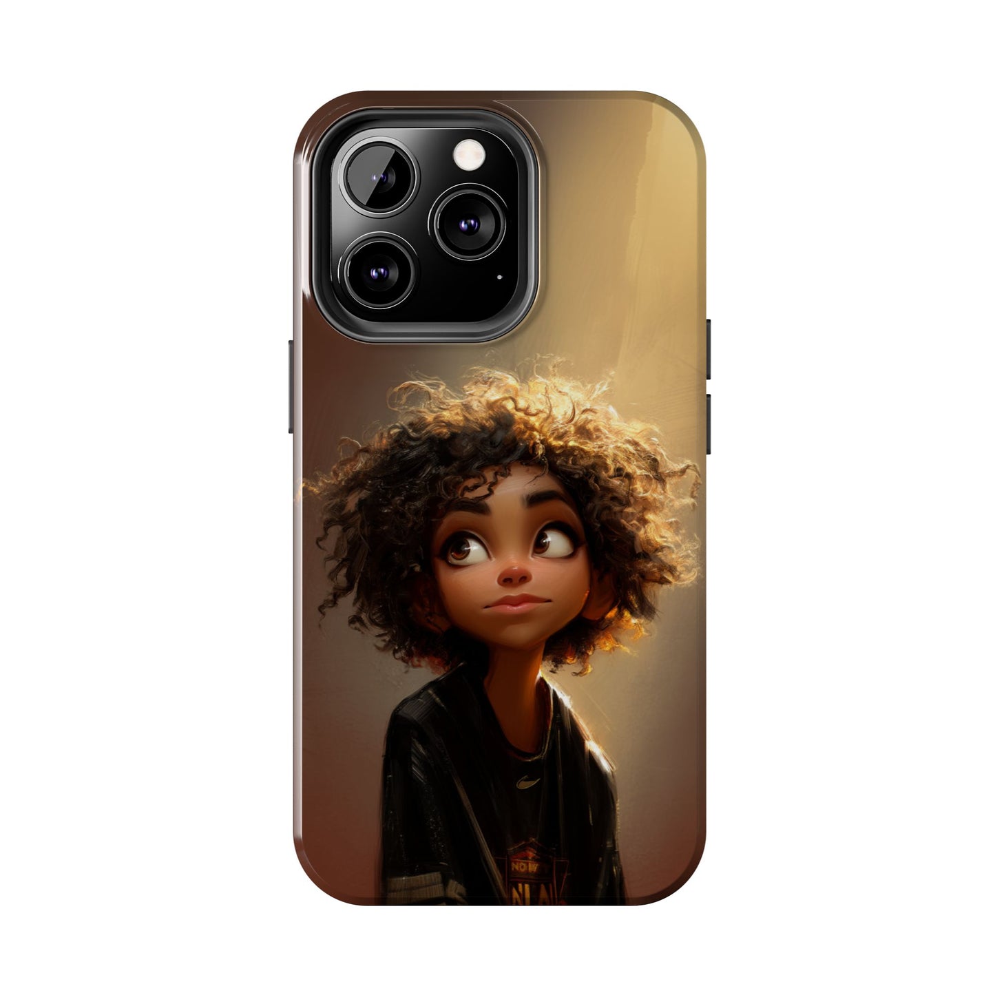 Artistic Tough Phone Case with Whimsical Character Design
