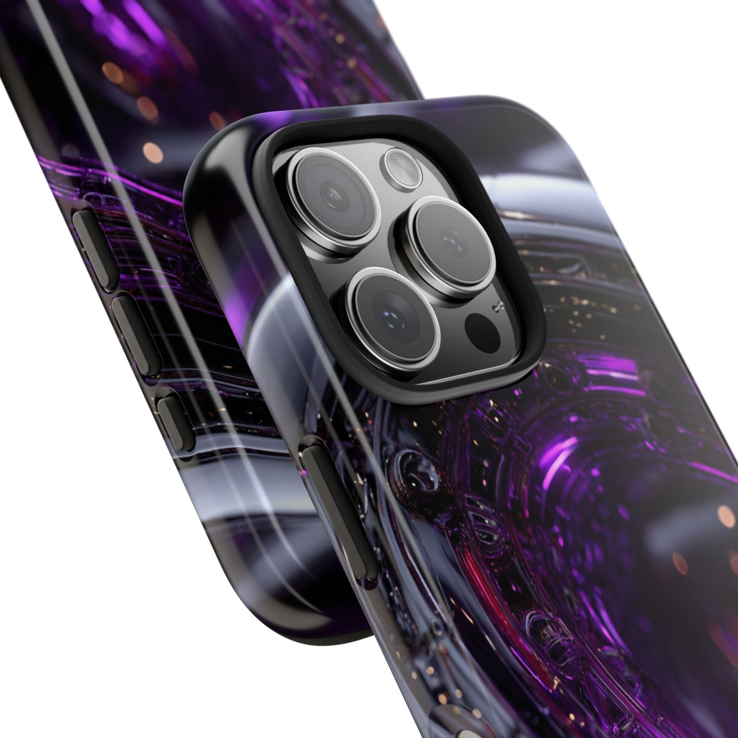 Stylish Tough Phone Case | Purple Glow Design, Durable Electronics Protection, Unique Phone Accessory, Trendy Tech Gift