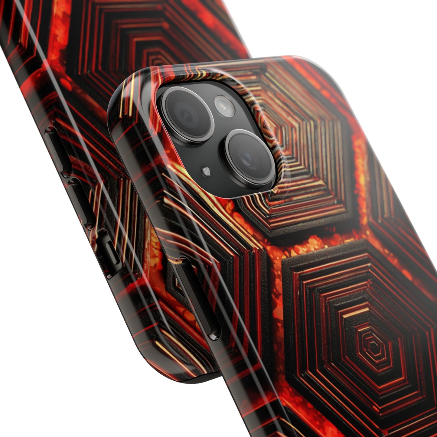 Hexagonal Pattern Tough Phone Case | Durable Tech Protection | Gift for Trendsetters