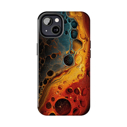 Abstract Lava Tough Phone Case - Vibrant Protective Cover for Adventurous Souls