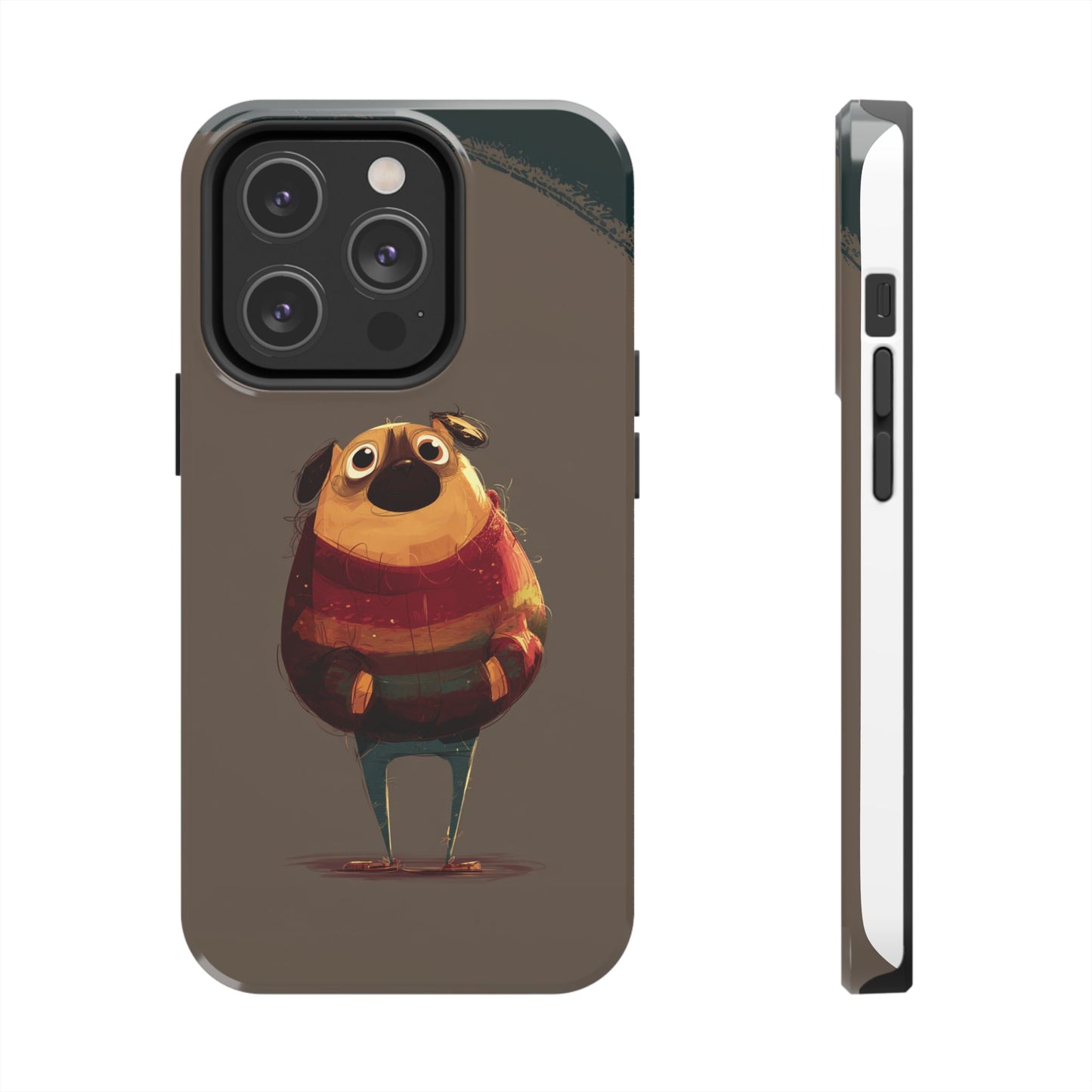 Cute Pug Tough Phone Case - Durable & Stylish Protection for Pet Lovers